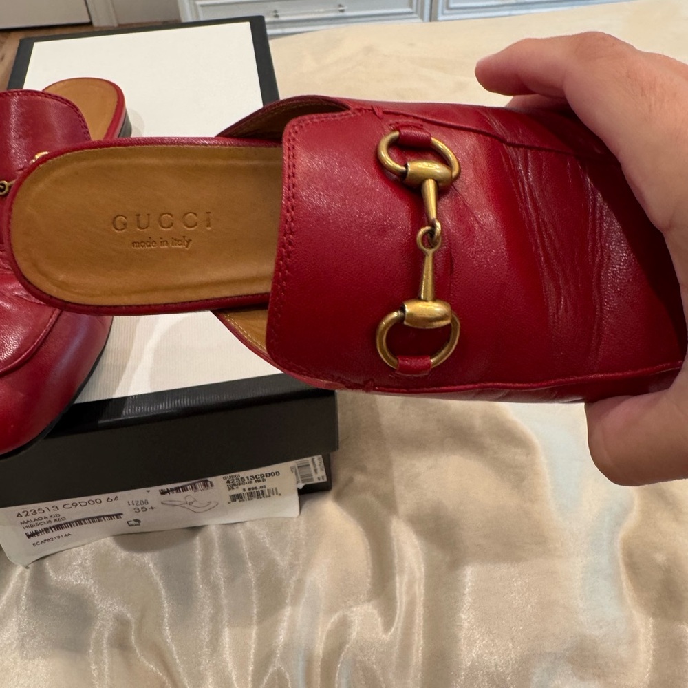 Gucci Princeton mule - Hibiscus red size 35.5 - Picture 3 of 5